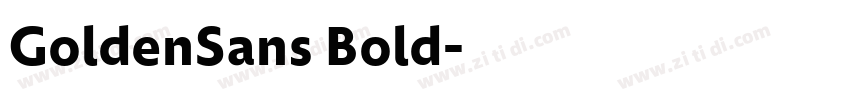 GoldenSans Bold字体转换